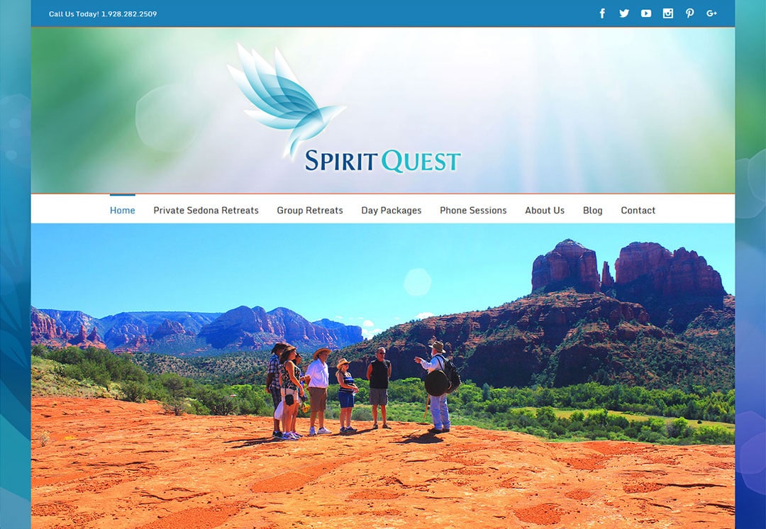 Web design for Retreat Centers and Retreats - SpiritQuest