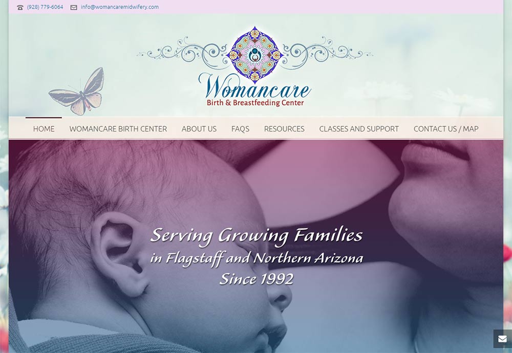 Websites for Midwifery practitioners and Birthing Centers - Womancare Midwifery in Flagstaff AZ