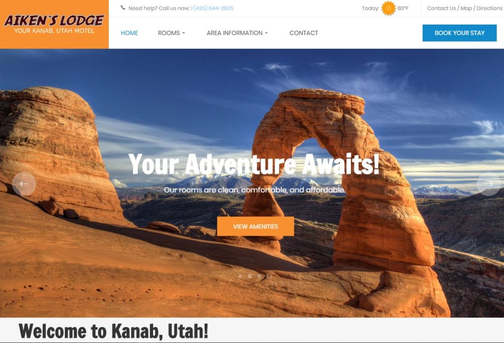 Aiken's Lodge - Kanab, Utah - Sedona SEO Web Design